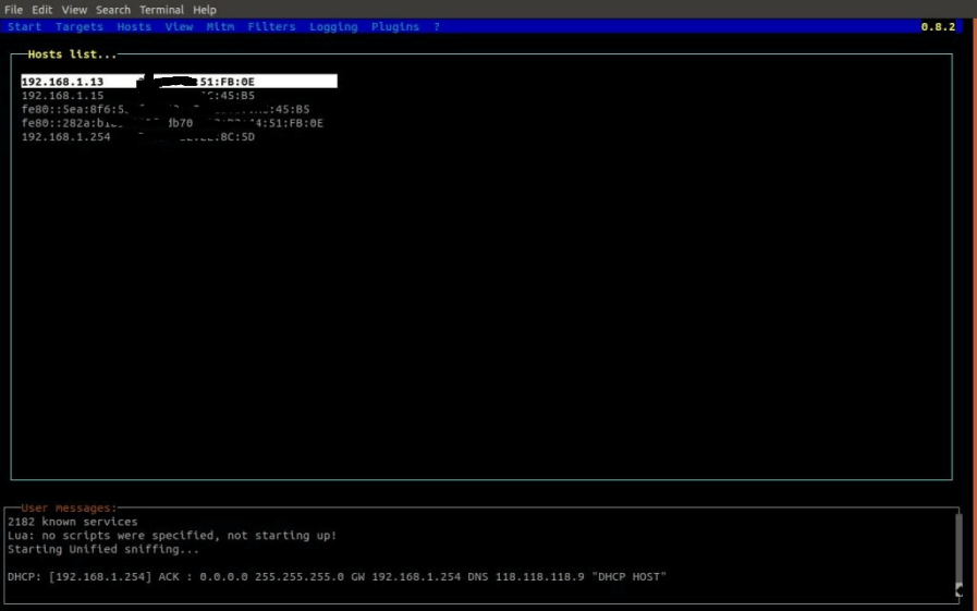 ettercap-hostslist 截图